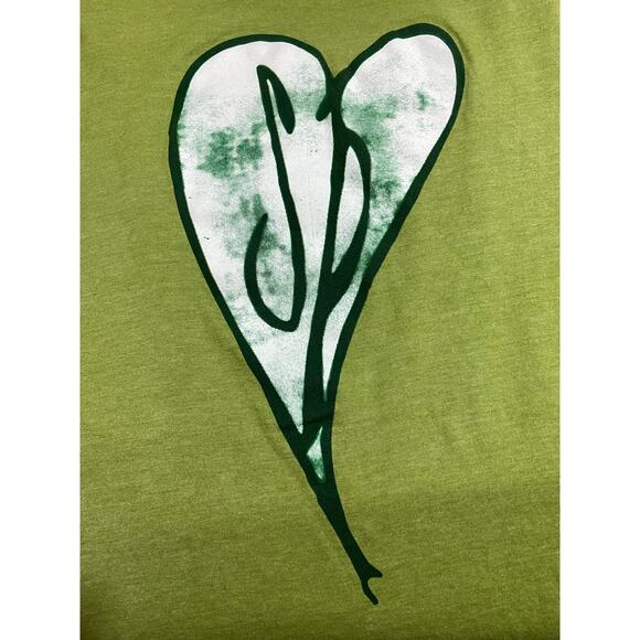 Scott Pilgrim T-shirt Med Green Heart SP Smashing Pumpkins Ringer - Picture 8 of 8